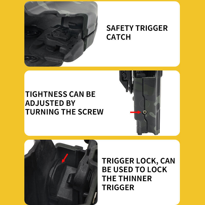 Sabado Tactical Nylon Universal 579 Quick Release Gun 홀스터 조절 가능한 벨트 클립