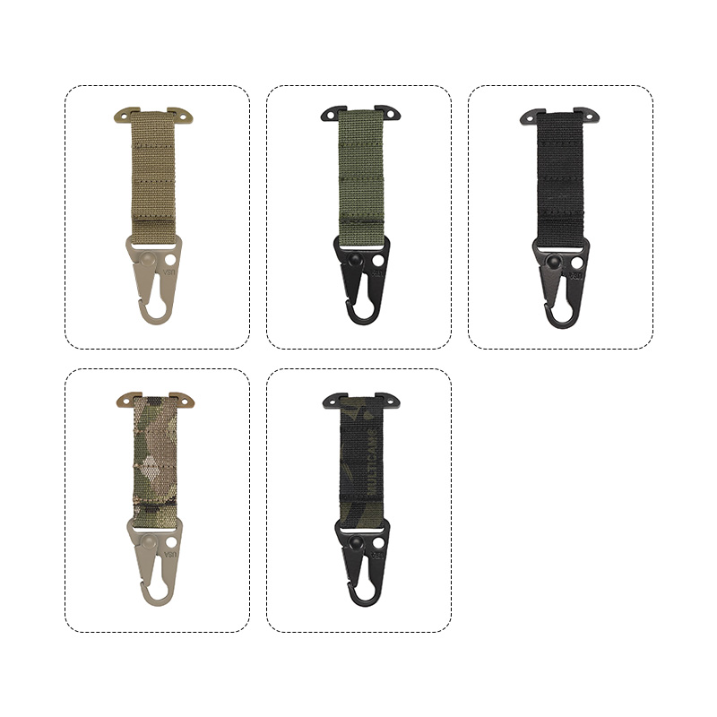 SABADO T-마운트 MOLLE 웨빙 배틀 벨트 클립 전술 벨트 클립 Molle 기어 클립 클래시 후크 교수형 Carabiner 