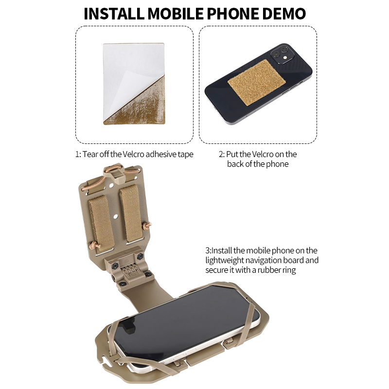 Sabado Combat 360 ° 회전 Molle Tactical Phone Mount | 군용 가슴 조끼 홀더